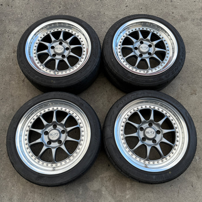 Blitz 01 Multi Piece JDM Wheels 17x9+45 17x8+45 5x114.3