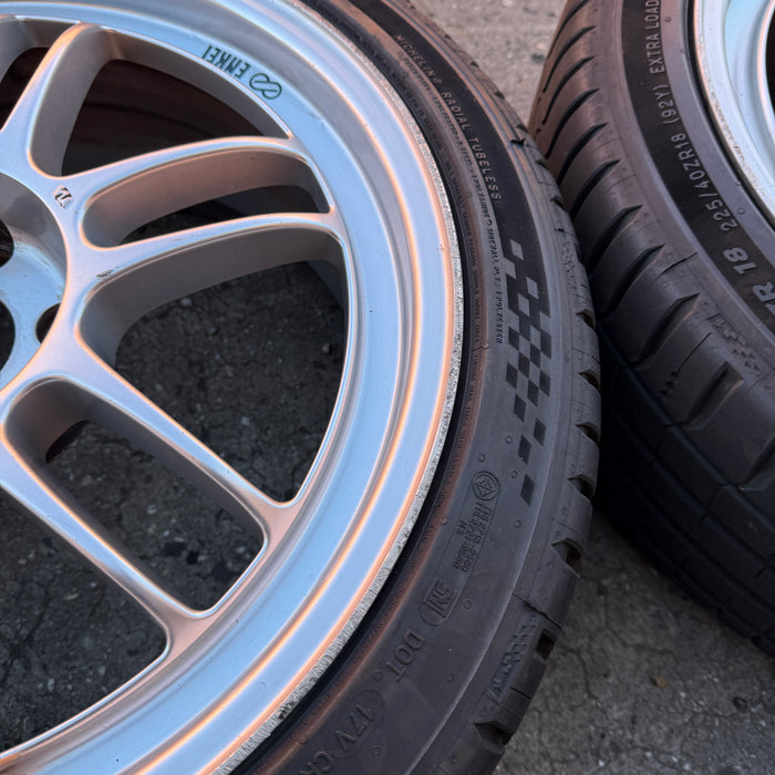Enkei RPF1 Wheels Silver 18x8+35 5x114.3
