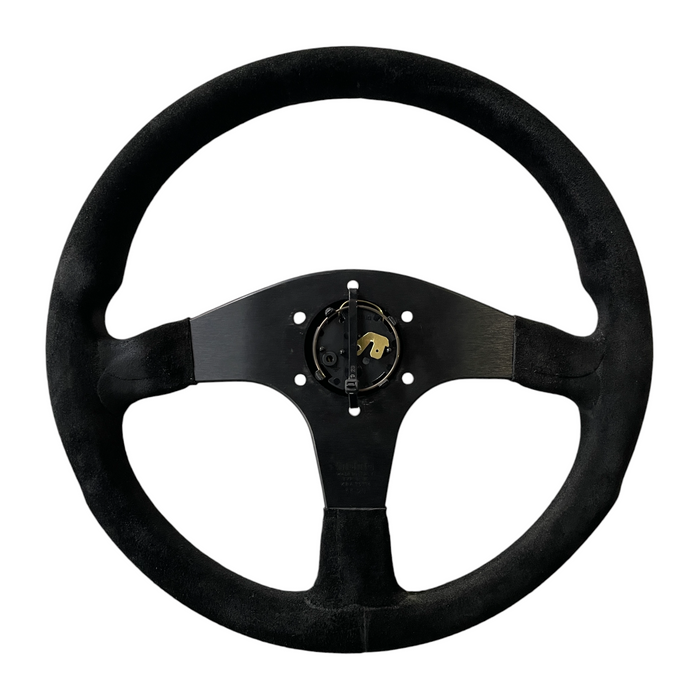 Mugen Racing III Steering Wheel 350mm Black Suede Black Stitching Universal