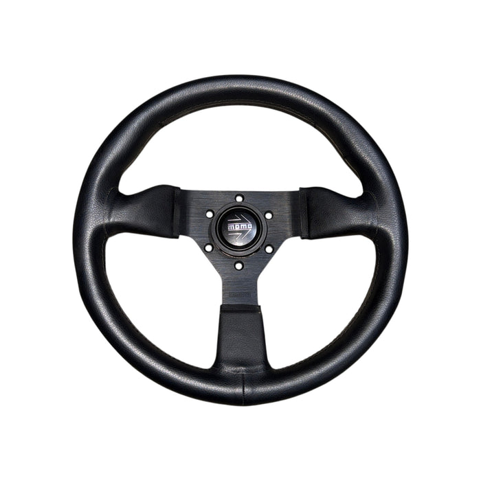 Replica MOMO Steering Wheel 310mm Black Leather Universal