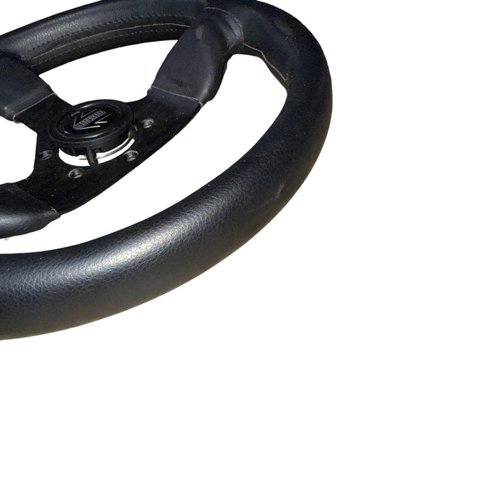 Replica MOMO Steering Wheel 310mm Black Leather Universal