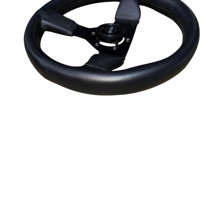 Replica MOMO Steering Wheel 310mm Black Leather Universal
