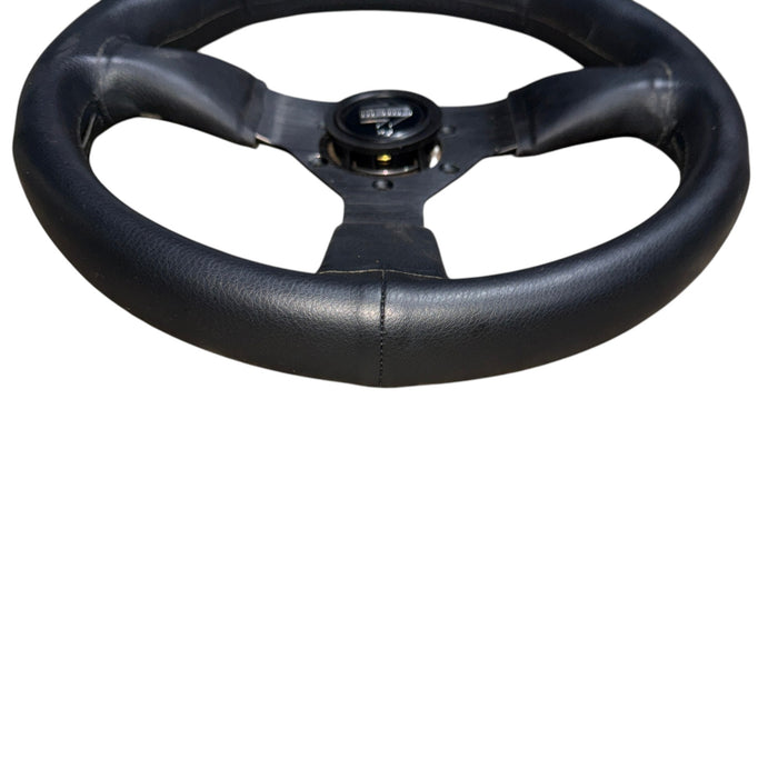 Replica MOMO Steering Wheel 310mm Black Leather Universal