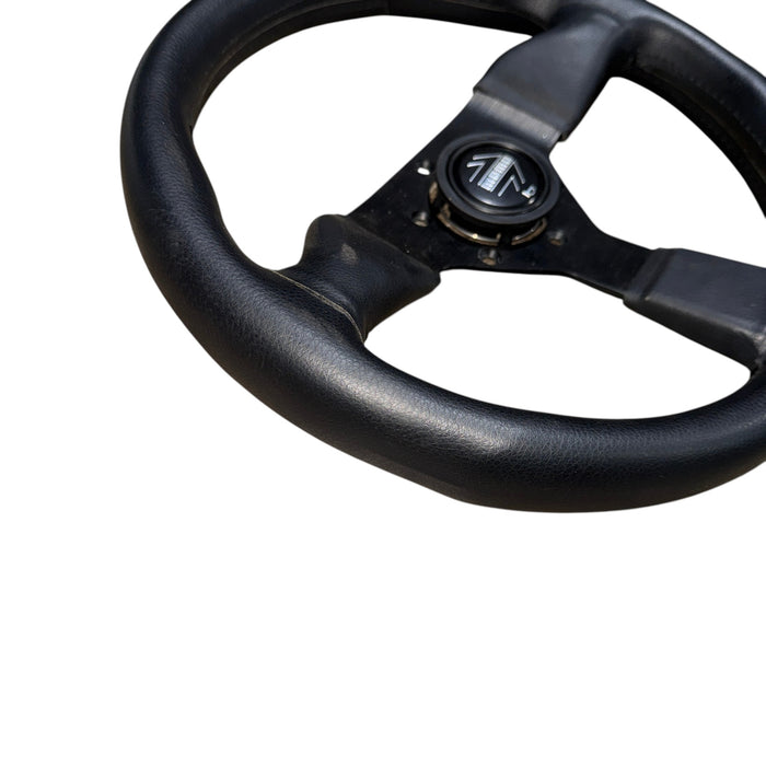 Replica MOMO Steering Wheel 310mm Black Leather Universal