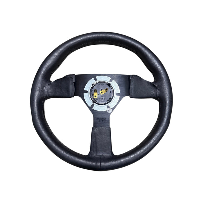 Replica MOMO Steering Wheel 310mm Black Leather Universal