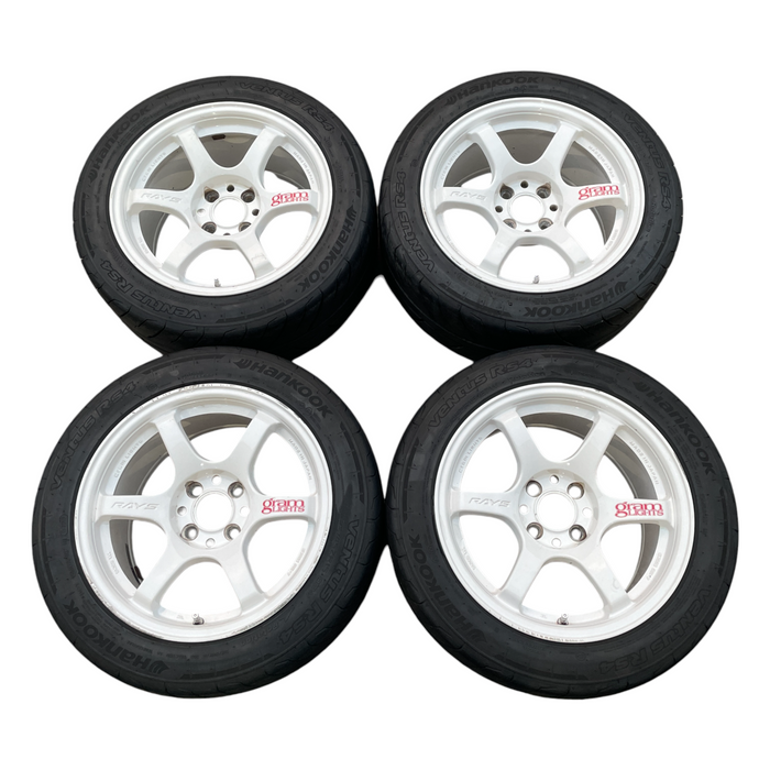 RAYS Gramlights 57DR Wheels 15x8+28 4x100 White