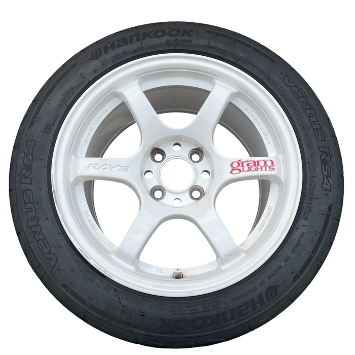 RAYS Gramlights 57DR Wheels 15x8+28 4x100 White