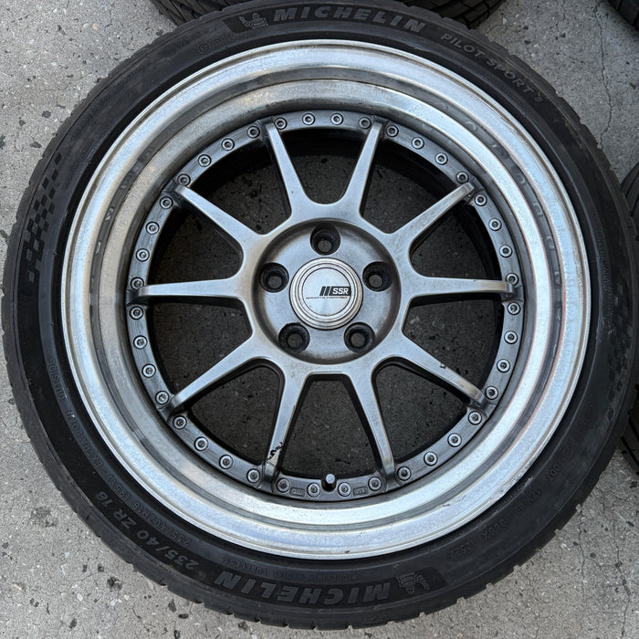 SSR SP3 3 Piece JDM Wheels 18x8.5+43 18x9.5+43 5x114.3