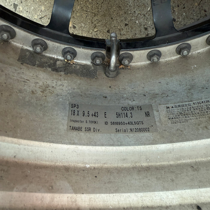 SSR SP3 3 Piece JDM Wheels 18x8.5+43 18x9.5+43 5x114.3